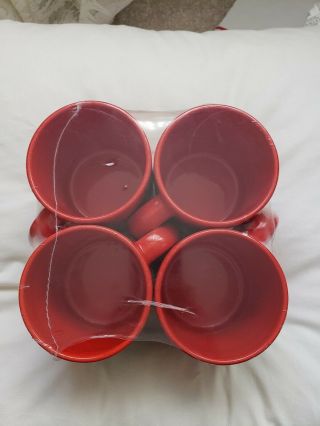 4 Nos Vintage Waechtersbach W.  Germany Red Christmas Tree Mugs Cups