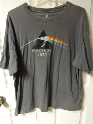 Vintage 2005 Pink Floyd 1973 Band T - Shirt Size Mens L Graphic Tee Charcoal