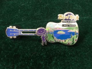 Hard Rock Cafe Pin Lake Tahoe Parasailer Slider Guitar W Emerald Bay On Body