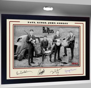 The Beatles Framed Photo Pre - Print Poster Perfect Gift