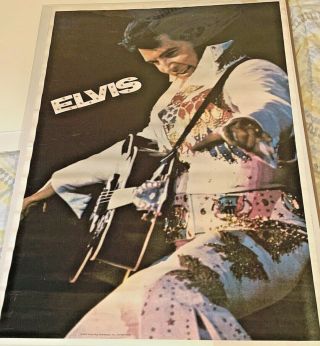 Elvis Presley Vintage And Rare Poster 1972 White Jumpsuit