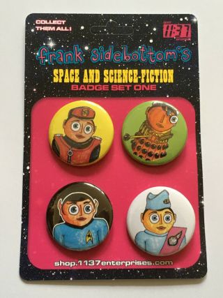 Frank Sidebottom - Space & Science Fiction Set Of 4 Badges
