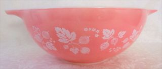 Vintage Pyrex Pink And White Gooseberry Cinderella Mixing Bowl 4 Quart Huge
