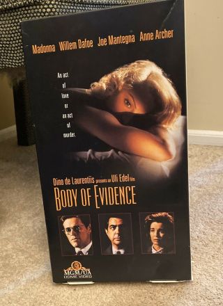 Madonna 8x2x15 Promotional Vhs Box Display Body Of Evidence