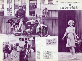Sylvie Vartan 1965 Vintage Japan Picture Clippings 2 - Sheets Ff/m