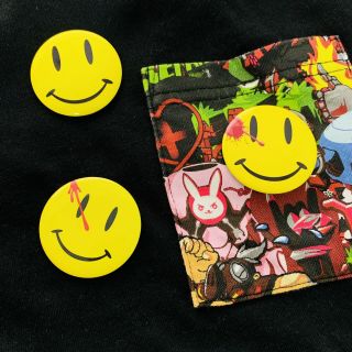 Watchmen Button Pin Smiley Face Badge Fridge Magnet Kit (3 In 1 Kit)