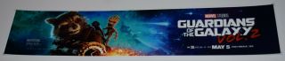 Marvel Guardians Of The Galaxy 2 Mylar Banner Movie Theater Poster Small Imax 3d