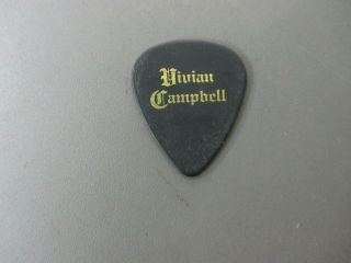 Last In Line Guitar Pick Gold On Black Vivian Campbell - Dio
