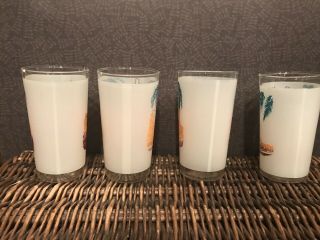 4 Vintage California Mission Glasses Tumblers Frosted 12 oz MCM Cocktail 2