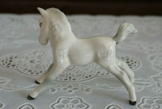 Vintage Beswick Porcelain Figurine Dapple Grey Gambolling Foal Horse,  England