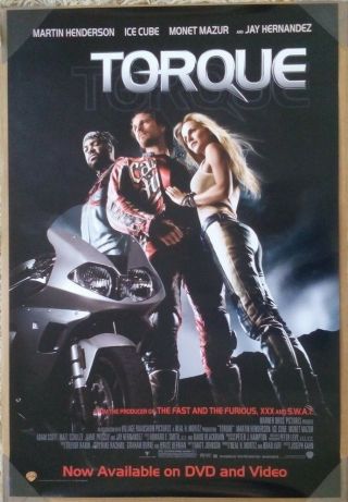 Torque Dvd Movie Poster 1 Sided 27x40 Ice Cube Martin Henderson