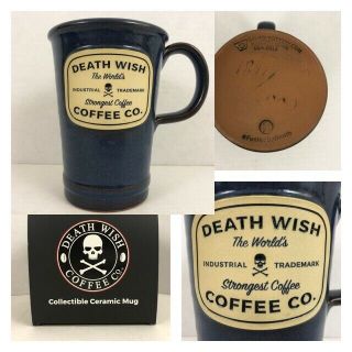 Deneen Pottery Death Wish Coffee Limited 2018 Industrial Badge Mug 1812/5000