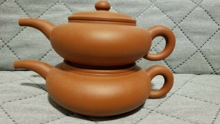 Chinese Yixing Zisha Clay Teapot Set With Rare And Odd Design