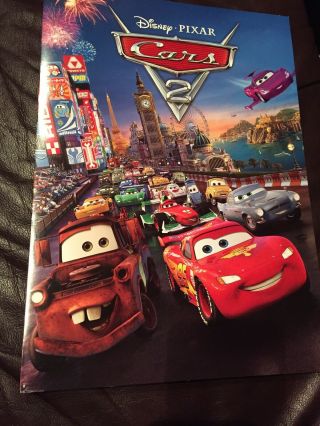 Disney Pixar Cars 2 Lithograph Set Of 4 In Folder