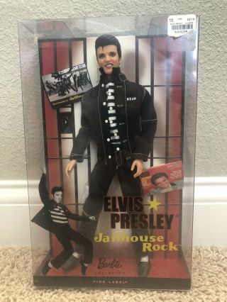 Jailhouse Rock Elvis Presley Doll Nib Barbie Collector Pink Label Edition