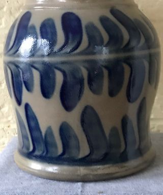 BEAUMONT BROTHERS POTTERY BBP 1995 SALT GLAZED PITCHER WITH LEAF DESIGN 3