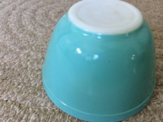 Vintage Small Pyrex Mixing Bowl 401 1 1/2 Pt.  Aqua Kitchen Collect Glass