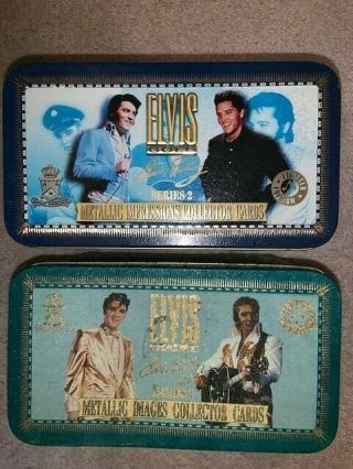 1993 & 1994 Elvis Gold Metallic Impressions Collector Card Set Series 1 & 2