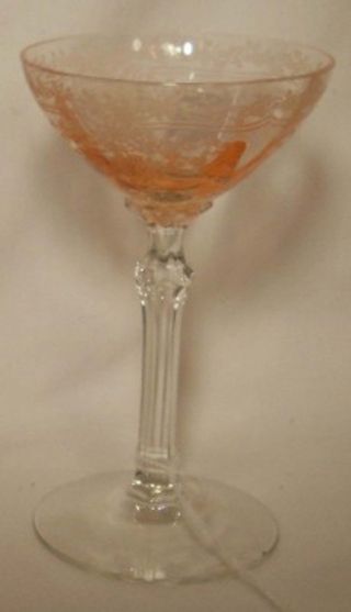 Fostoria Crystal June Pink 5098 Pattern Liquor/cocktail Glass 5 - 1/8 "