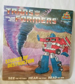 Transformers - Storms Of Destruction Read - Along Vinyl Records 7 " 33 Rpm