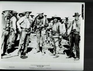 8x10 - B & W Photo Of - Robert Ryan & Clark Gable & Cameron Mitchell - Western Scene