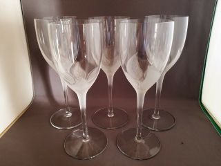 5 Touch Of Glass Crystal Frosted Petals Wine Glasses Pattern Tug1