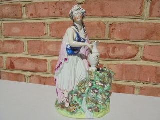 Antique 19th C Staffordshire Pottery Rebecca At The Well Figure