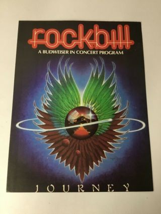 Journey 1979 Tour Rockbill Concert Program Steve Perry Budweiser Poster