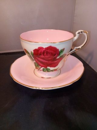 Vintage Paragon Pink Rose Teacup & Saucer By Appointment Bone China England