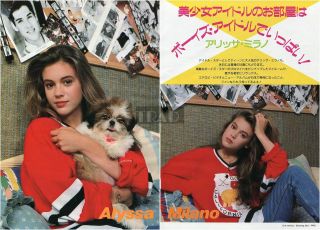 Alyssa Milano 1989 Japan Picture Clippings 2 - Sheets Pj/o