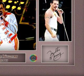 Freddie Mercury Queen signed autograph Music photo FRAMED print 4