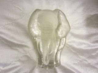 Mats Jonasson Crystal Glass Large Elephant Sculpture Paperweight 3139 Clear Nr