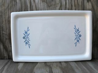 Corning Ware Electromatic Immerse Cornflower Blue Warming Serving Tray Platter