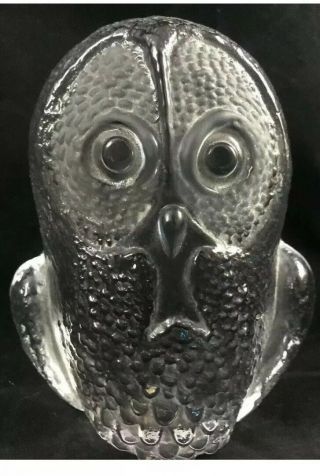 Kosta Boda Mats Jonasson Crystal Owl Paperweight Numbered And Signed