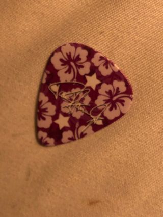 KISS Kruise IV 4 Guitar Pick Paul Stanley Autographed 2014 Purple Floral Signed 2
