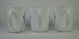 3 Vintage Corning Ware Blue Cornflower Coffee Tea Cups Mugs 3