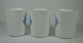 3 Vintage Corning Ware Blue Cornflower Coffee Tea Cups Mugs 5