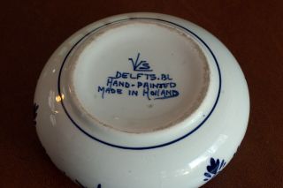 Vintage Dutch Delft Blue Tea Strainer Hand Painted 6