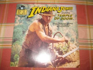 Indiana Jones And The Temple Of Doom,  Read Along Book & 7 " Vinyl Record