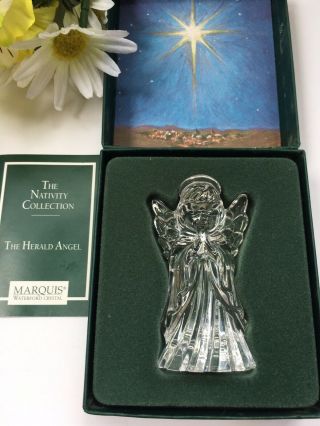 Waterford Marquis Crystal The Nativity Angel And Sticker