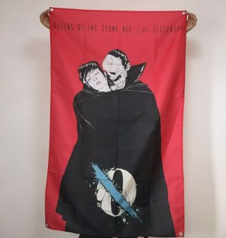 Queens Of The Stone Age Banner Like Clockwork Logo Flag Tapestry Poster 3x5 Ft
