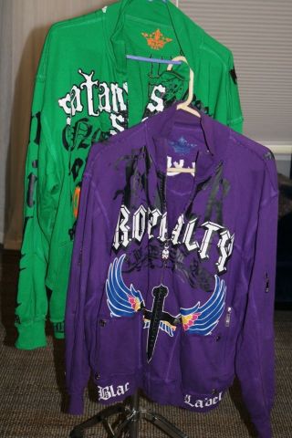 2 Black Label Society Zip Up Hoodie Sweatshirts - Xxl And Xl