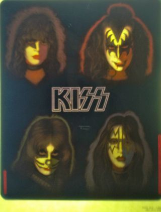 Kiss Non Glitter Album Faces Aucoin Vintage Retro Tshirt Transfer Print,  Nos