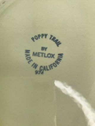 Metlox Poppytrail 