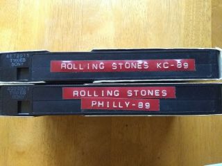 Vtg Rolling Stones Live 2 Concert Video Vhs 1989 Cassette Tapes Steel Wheels