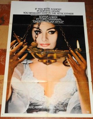 Ghosts Italian Style Orig 1968 Sophia Loren Sexy 1sheet Poster