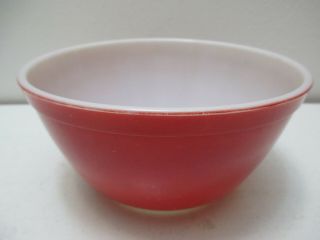 Vintage Pyrex Glass Nesting Mixing Bowl Primary Red Color 402