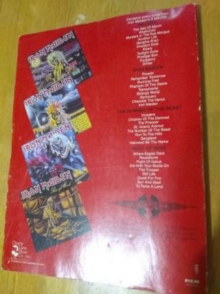 vtg IRON MAIDEN 1984 Rare 1st 4 Lp ' s SONG BOOK Tablature TOUR Live 224 pages 2