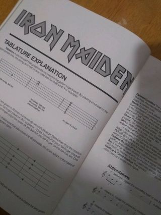 vtg IRON MAIDEN 1984 Rare 1st 4 Lp ' s SONG BOOK Tablature TOUR Live 224 pages 8