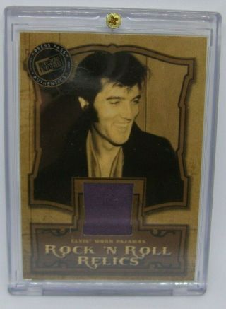 2007 Press Pass Elvis Presley Worn Pajamas Rock N Roll Relics Fabric Rr - Pj Case